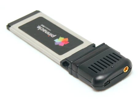 Задняя сторона ТВ-тюнера Pinnacle PCTV Hybrid ExpressCard в ноутбуке