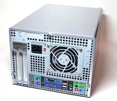 Barebone платформа формата BTX - Shuttle XPC SB86i, вид сзади
