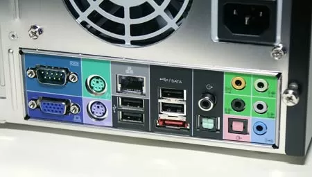 Shuttle XPC SD31P - порты Serial ATA II, USB и LAN