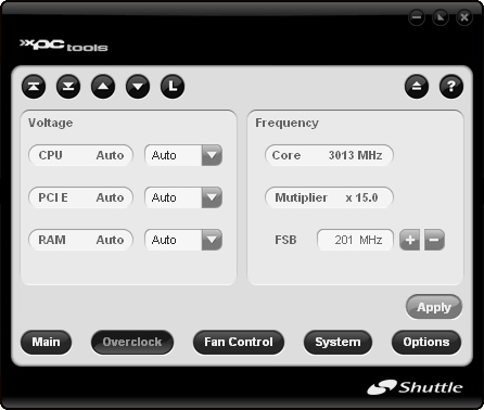 Панель управления XPC Tools