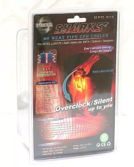 Упаковка кулера EverCool Sharks