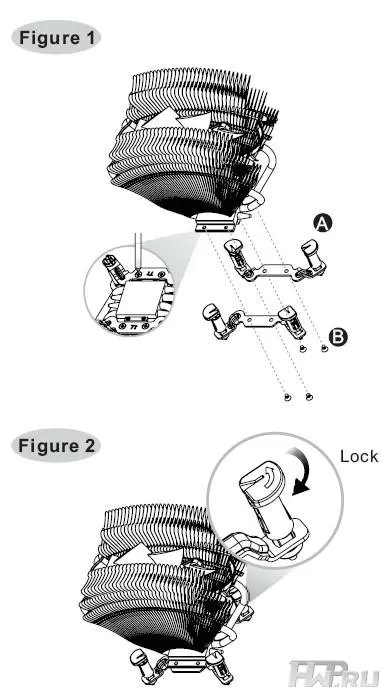 Схема установки на LGA 1366