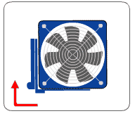 Схема расположения вентилятора