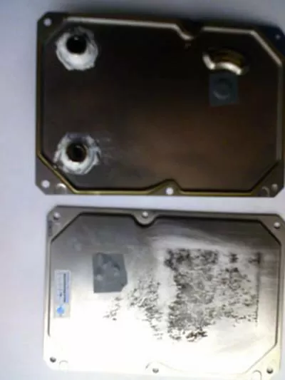 Водоблок из крышек HDD