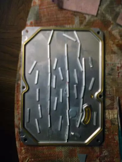 Водоблок из крышек HDD