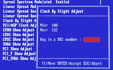 Разгон системной шины из BIOS