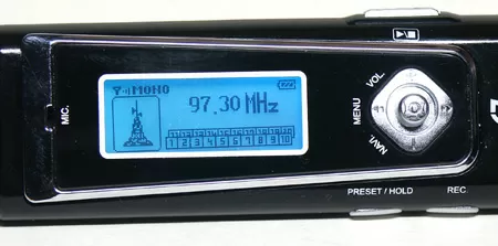 Меню MP3 плеера