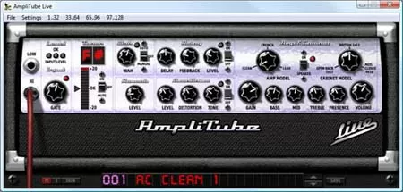 Программный интерфейс AmpliTube