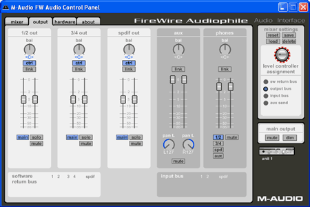 Программное обеспечение M-Audio FireWire Audiophile