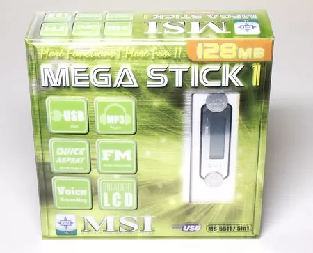 Коробочка от плеера MSI Mega Stick I