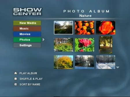 Меню Pinnacle ShowCenter 200