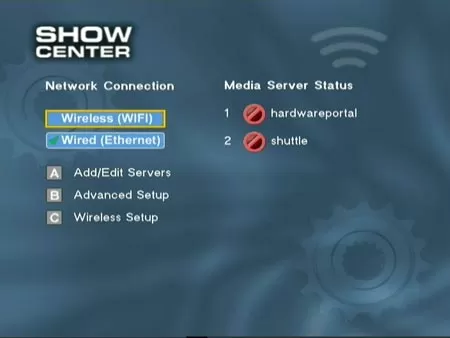 Меню ShowCenter
