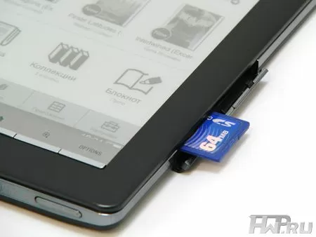 Электронная книга Sony PRS-900 Reader Daily Edition - слоты для карточек