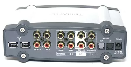 Terratec Aureon 7.1 FireWire сзади