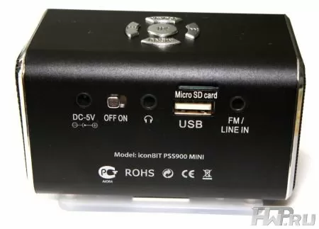 Вид мини-бумбокса IconBIT PSS900 сзади