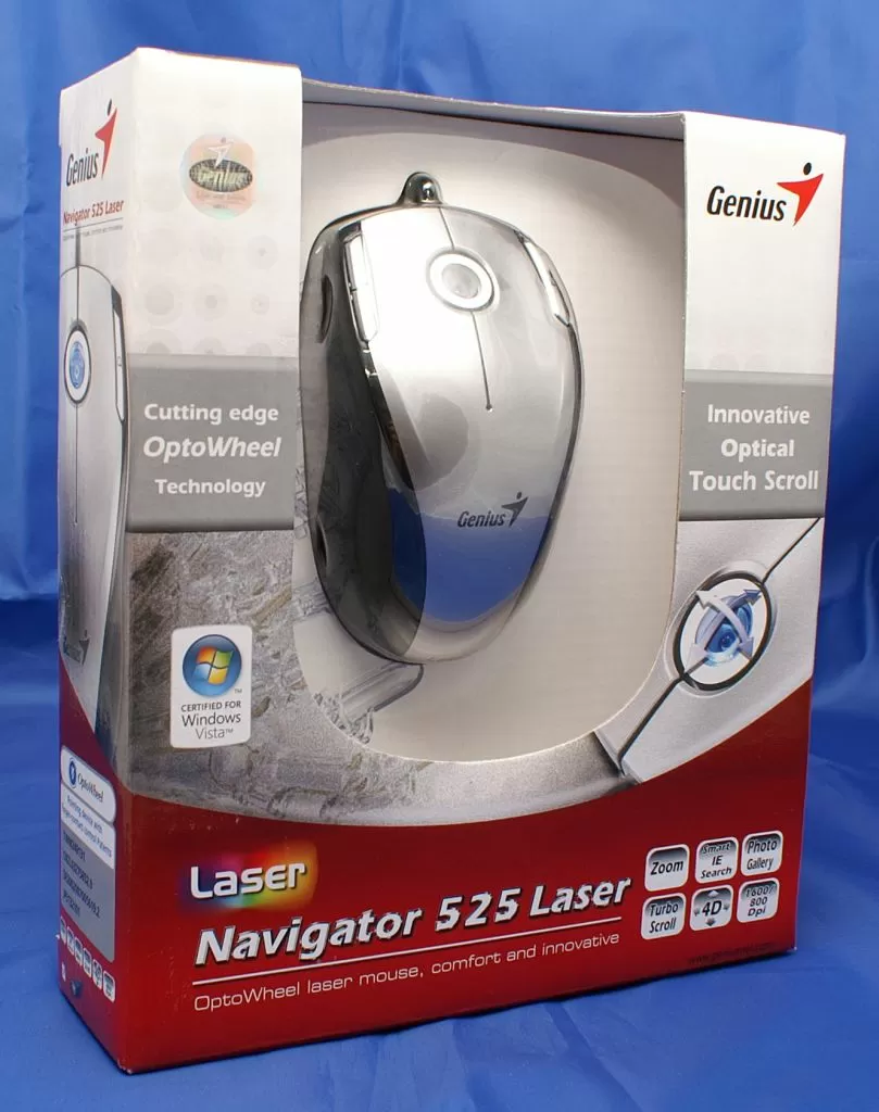 Офис не на колёсах - мышка Genius Navigator 525 Laser с оптическим скроллом  | hwp.ru