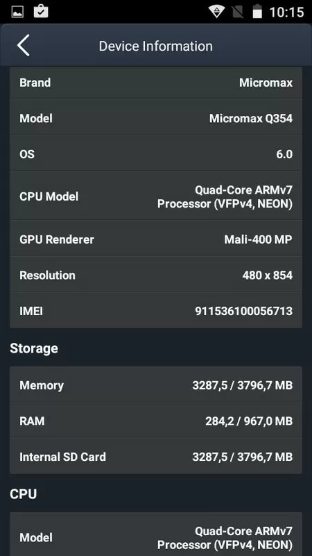 Micromax Bolt Q354