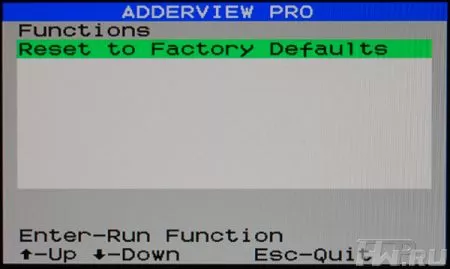 Меню AdderView AV8PRO-DVI