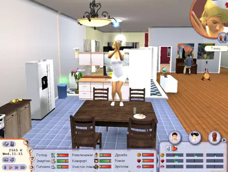 Танцы на столе в игре Singles 2: Triple Trouble