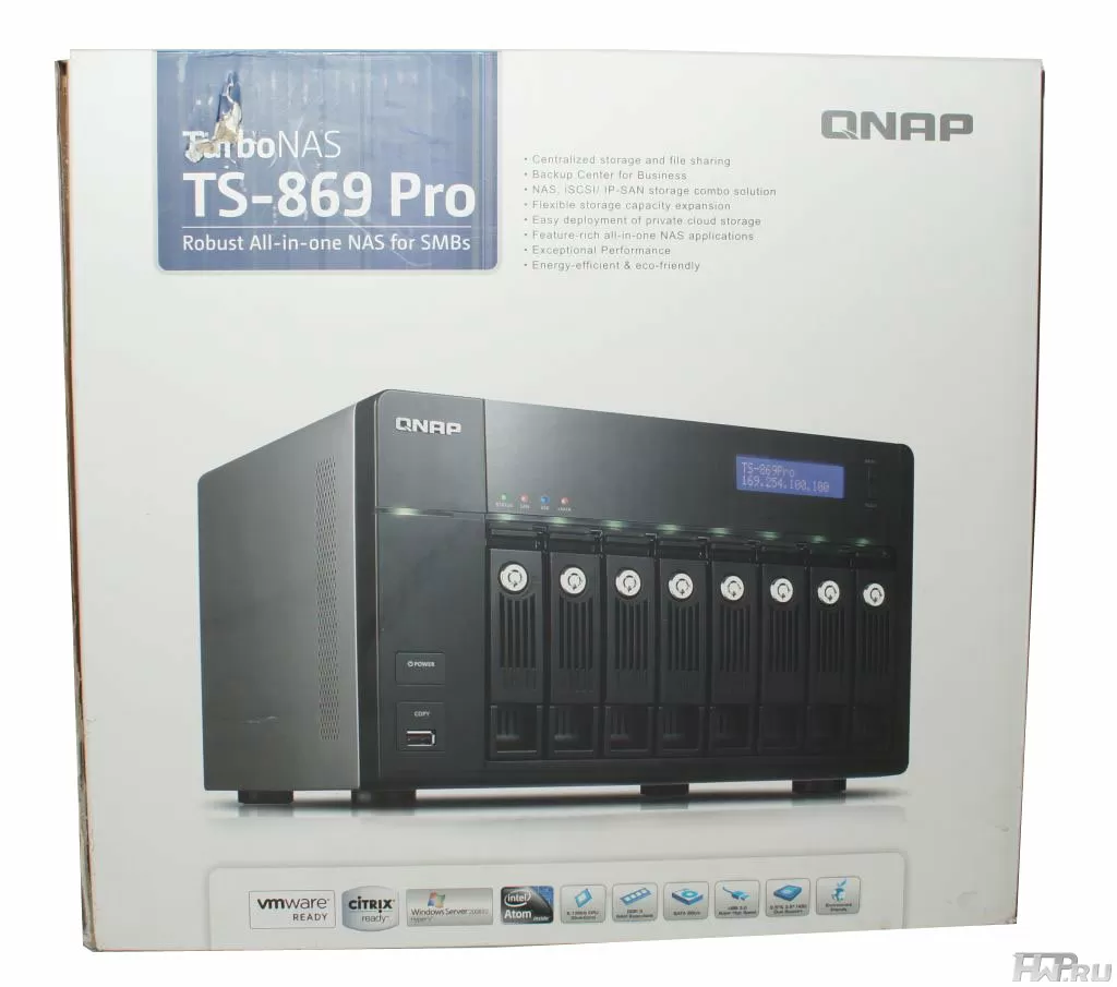 Обзор 8-дисковой офисной системы хранения QNAP TS-869 Pro | hwp.ru