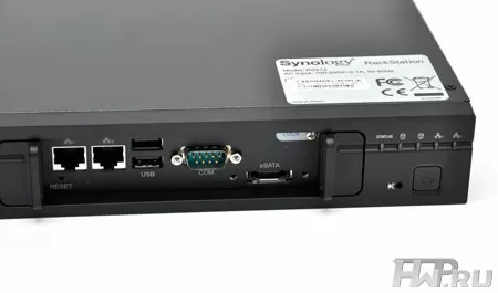 Synology RackStation RS212 - порты на лицевой стороне
