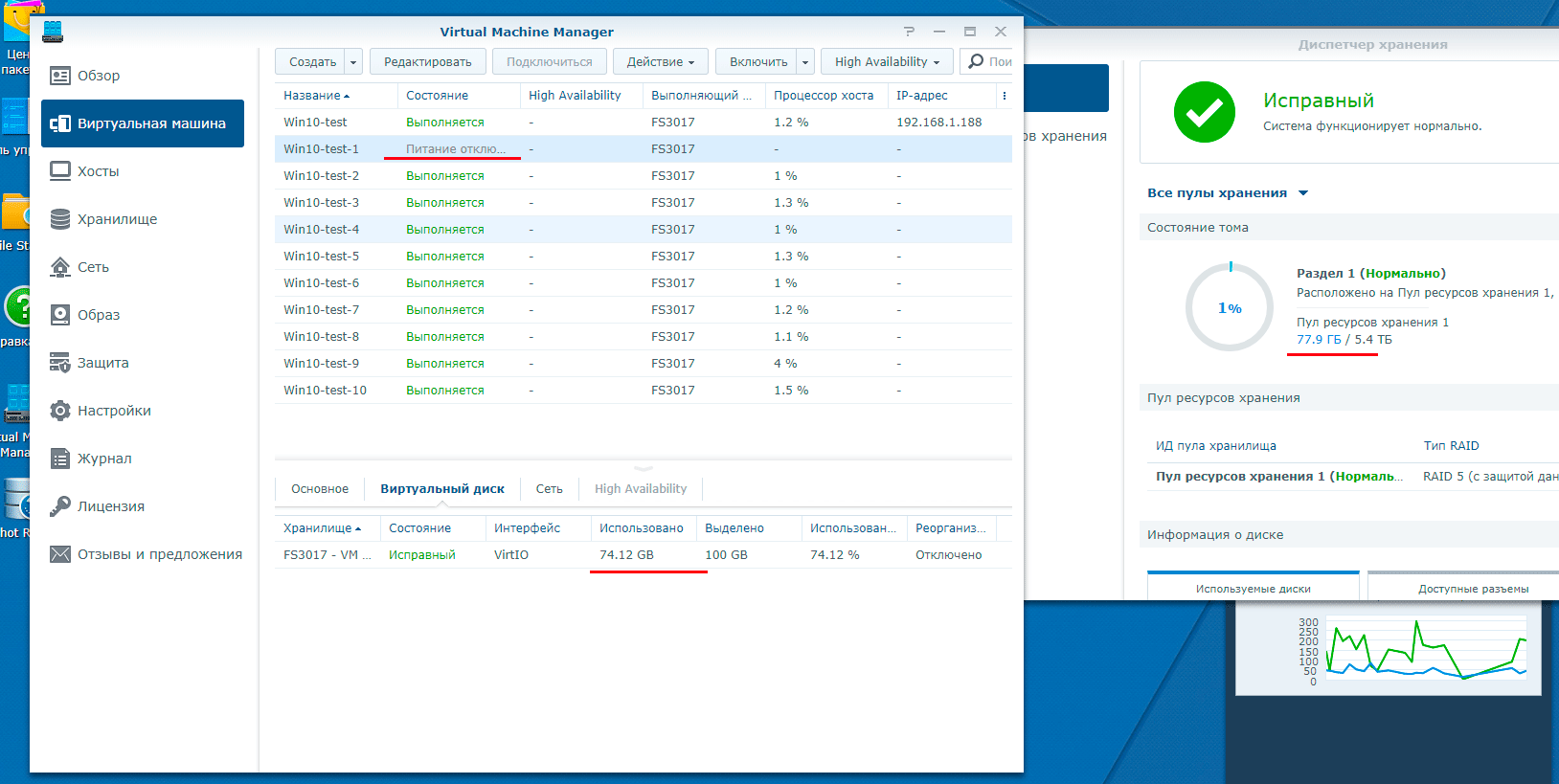 Synology VMM Pro - тестируем отказоустойчивый кластер виртуализации | hwp.ru