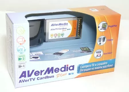 Упаковка ТВ-тюнера AverMedia AverTV CardBus Plus