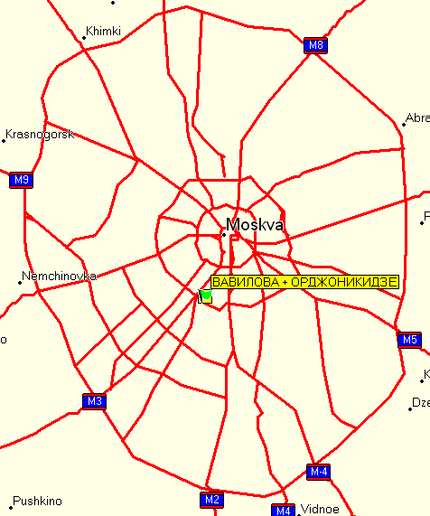 Пересечение улиц Вавилова и Орджоникидзе