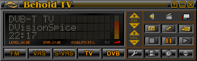 Панель управления программы Behold TV