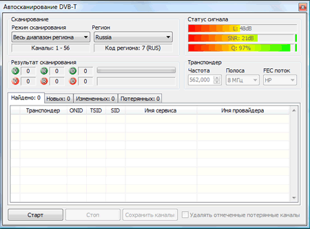 Настройки цифрового ТВ
