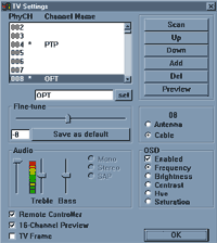 Настройки каналов