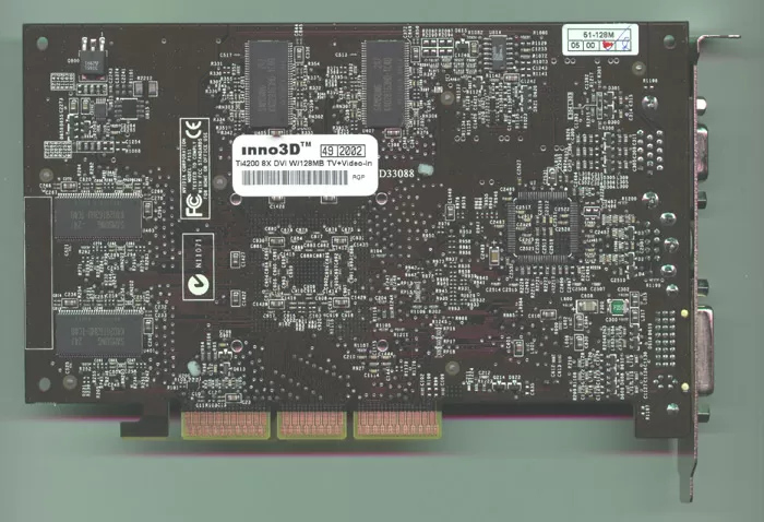 Inno3D Tornado4 Ti4200-8x, вид сзади