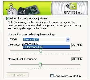 Разгон в драйверах GeForce FX 5200