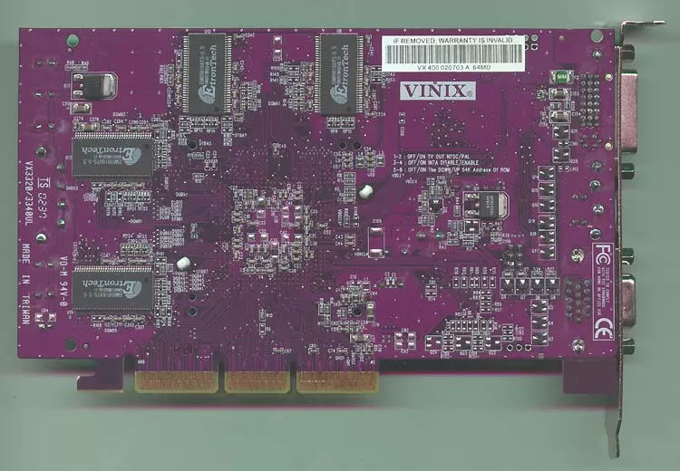 Видеокарта Vinix VX-3340 Xabre 400 Ultra сзади