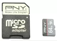 Очень быстрая карточка для экшн-камер PNY Elite microSDXC I 64Gb